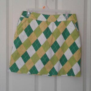 Loudmouth argyle skort size 6